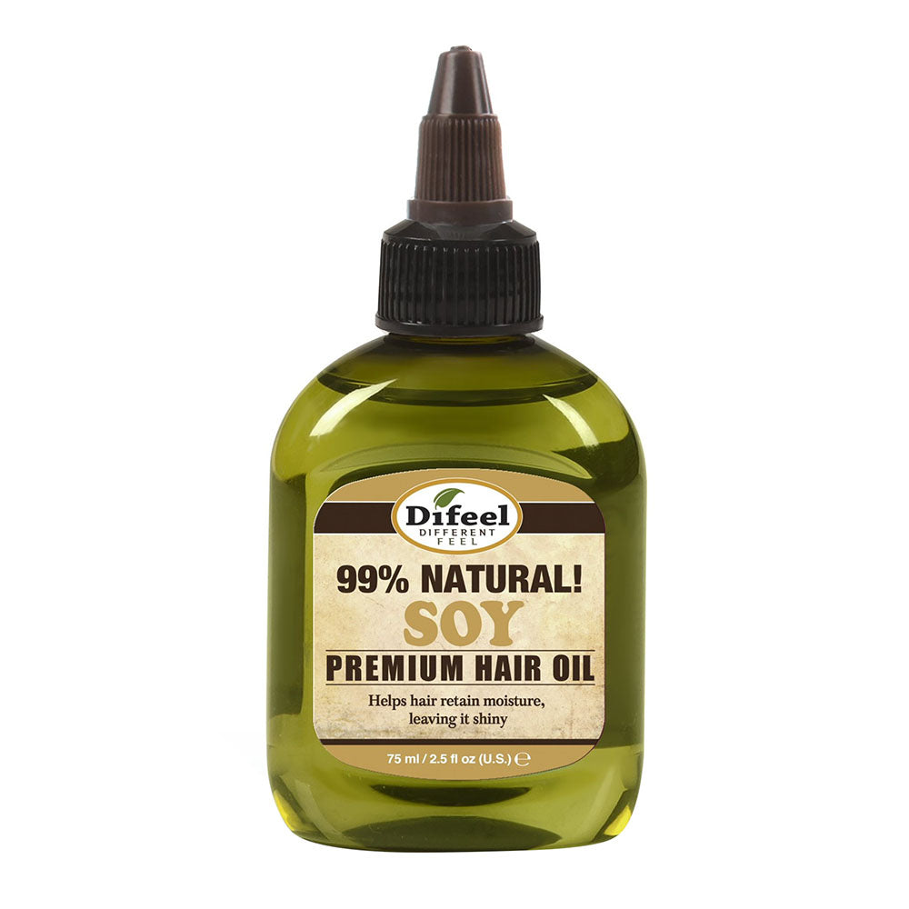 Difeel Hair Growth Natural Soy Premium Hair Oil Lightweight Care 2.5Oz (75ml)